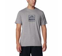 Tee-shirt COLUMBIA Kwick Hike Graphic SS (Boulder Heather, Tested Tough PDX) Homme L
