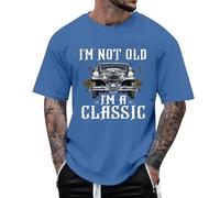 Tee Shirt Compression Homme - T-Shirt décontracté Ample pour Homme avec Impression Lettres et Voiture idéal pour Usage Quotidien en extérieur et Saison Estivale