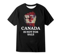 Tee Shirt Compression Homme - T-Shirt Homme Message Patriotique Le Canada n'est Pas à Vente Coton Confortable