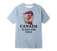 Tee Shirt Compression Homme - T-Shirt Homme Message Patriotique Le Canada n'est Pas à Vente Coton Confortable