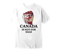 Tee Shirt Compression Homme - T-Shirt Homme Message Patriotique Le Canada n'est Pas à Vente Coton Confortable