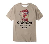 Tee Shirt Compression Homme - T-Shirt Homme Message Patriotique Le Canada n'est Pas à Vente Coton Confortable