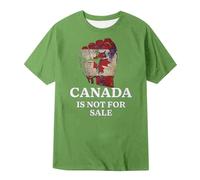 Tee Shirt Compression Homme - T-Shirt Homme Message Patriotique Le Canada n'est Pas à Vente Coton Confortable