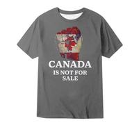 Tee Shirt Compression Homme - T-Shirt Homme Message Patriotique Le Canada n'est Pas à Vente Coton Confortable