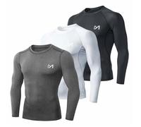 Tee Shirt Compression - MEETYOO - U6T - Manches Longues - 92% Polyester - Fitness Running L