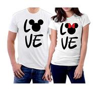 Tee Shirt Couple Assorti Humour Partenaire Tshirt Amoureux pour 2 Homme Femme Drole Matching Love T-Shirts Set Duo Mari et Lune de Miel