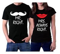 Tee Shirt Couple Assorti Humour Partenaire Tshirt Amoureux pour 2 Homme Femme Drole T-Shirts Duo