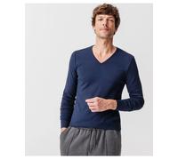 Tee-shirt DAMART Col V - Manches longues - Bleu marine - T.M - 12302