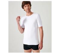 Tee-shirt manches courtes en mailles blanc Blanc L