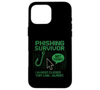 Tee-Shirt de survivant de Phishing drôle de Sensibilisation à la cybersécurité Geek Coque pour iPhone 16 Pro Max