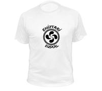 Tee Shirt, Ehiztari Euskal, Pays Basque (XXL,770, Blanc)