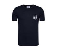 Tee shirt en coton brodé - Armani Exchange - Homme - Bleu XS