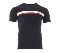 Tee shirt en coton Stripe - Sergio Tacchini - Homme - Col arrondi - Manches courtes - Bleu S