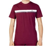 Tee shirt en coton Stripe - Sergio Tacchini - Homme - Violet - Manches courtes - Col arrondi S