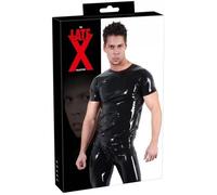 Tee Shirt en Latex - LateX - XXL - Homme - Manches courtes - Col arrondi - Noir
