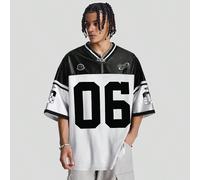 Tee-shirt en tricot ample à col en V avec imprimé fourmi pour hommes, adapté pour l'été, l'école et le style streetwear L,M,S,XL,XS,XXL,XXS,XXXL,XXXXLTissu tricoté