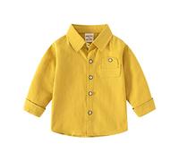Tee Shirt Enfant Garcon Chic Pas Cher Enfants Enfant en Bas âge Flanelle Chemise Veste Solide à Manches Longues Bouton vers Le Bas Shacket bébé garçons Filles Poches Chemise Casual Sport Chemise Tops