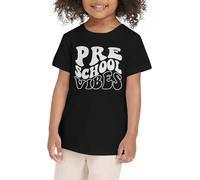 Tee Shirt Enfant Garcon Manche Longue - D'Été pour Tout-Petits Garçons Et Filles Chemise du Premier Jour D'École dans Ma Chemise Préscolaire Chemises Maternelle pour Tout-Petits (Black 12-24 Months)