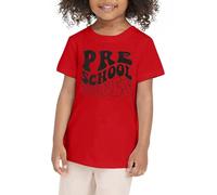Tee Shirt Enfant Garcon - Vêtements D'Été pour Tout-Petits Garçons Et Filles Chemise du Premier Jour D'École dans Ma Chemise Préscolaire Chemises De Maternelle pour Tout-Petits (Red 12-24 Months)
