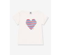 Vêtements Petit Bateau Tee Shirt Bibala pour Enfant 4A Blanc