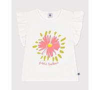 Tee-shirt enfant manches courtes en coton Petit Bateau - blanc - Taille 5 ans 5A blanc