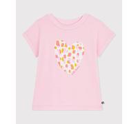 Tee-shirt enfant manches courtes en coton Petit Bateau - rose - Taille 4 ans 4A rose clair