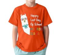 Tee Shirt Enfant - T-Shirt Graphique Dernier Jour d'École pour Enfants et Adolescents Vêtement Célébration d'Année Scolaire Garçons Filles