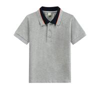 Tee Shirt Enfant Uni T-Shirt Classique Ample pour garçon vêtement Haut Doux et Confortable pour Enfant en Bas âge Coupe Courte à Manches Unies (Grey, 10-11 Years)