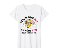Tee Shirt EVJF Même Zizi pour Toute La Vie Future Mariée T-Shirt