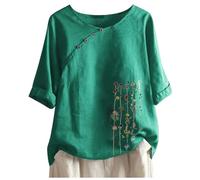 Tee Shirt Femme avec Élastique en Bas Chic Fete Cher Fleuri Violet Infroissable avec Souris Short Épaules Carreau C Encolure Noeud Tuniques Lavalliere Pailletée Petite J