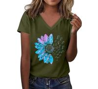 Tee Shirt Femme Coton T Shirts Blanc Imprimante Pas Cher T-Shirt À Manches Courtes Col Rond Tunique avec Motif Papillons Grande Taille Tops Chemises