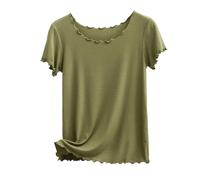 Tee Shirt Femme Décontracté Manches Courtes Col Rond Blouse Douce Confortable Coton Léger Respirant Idéal École Quotidien Vie Active Tendance Été 2026