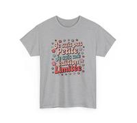 Tee-Shirt Femme Drôle “Je Suis Pas Petite” - Édition Limitée - T-Shirt Blanc ou Gris Rétro Fleurs S à 3XL : Couleur - Sport XXL
