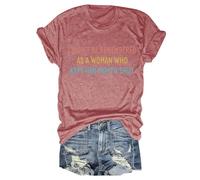 Tee Shirt Femme été Maglietta Classica a Maniche Corte Con scollo Tondo, comoda e Casual, per Tutti i giorni. (Rose Gold, XXXL)