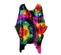Tee Shirt Femme Grande Taille de Plage Haut Décontracté Imprimé Surdimensionné Ample Mode T-Shirt Oversize Manches Longues Col Rond Chemisier Femme Sexy Comfy Été Blouse Sport Lache Sportswear