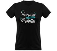 Tee-shirt femme humoristique - Otshirt - Scorpion ascendant parfaite - Noir - 100% coton XL