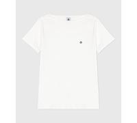 Tee-shirt Femme Iconique col amiral en coton Petit Bateau - blanc - Taille L L blanc