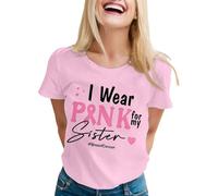 Tee Shirt Femme Octobre Rose Cancer du Sein de Sensibilisation Ruban accompagné d'un Design de Texte inspirant T-Shirts À Manches Courtes Col Rond Grande Taille et Respirante