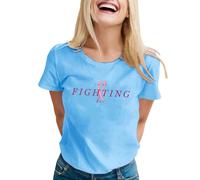 Tee Shirt Femme Octobre Rose Kit Bracelet Badge T-Shirt De Noel Ruban Cancer Sein du Chemise Lot Haut Fete T Noël Grande Taille Festif Pull Goodies Tshirt Pin’s Manche Longue