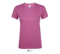 Tee-shirt Femme - Regent - Rose orchidée - 100% coton - Manches courtes - Coupe ajustée L