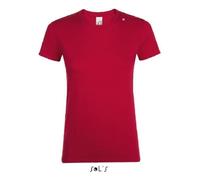 Tee-shirt Femme - SOL'S - Regent - Rouge - 100% coton - Manches courtes - Coupe cintrée L