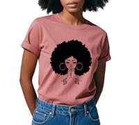 Tee-Shirt Femme T-Shirt Graphique Black Power Black Girl pour Femme | T-Shirt de Concert de Musique pour Femmes africaines | Vêtements Afro élégants(3XL)