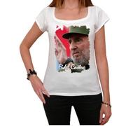 Tee-Shirt Femme - ULTRABASIC - F D Roosevelt - 100% Coton - Col Large - Manches Courtes S