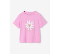 Tee-shirt fille imprimé manches courtes mauve 12A