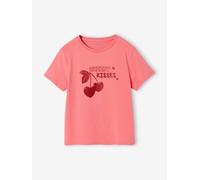 Tee-shirt fille imprimé manches courtes rose 5A