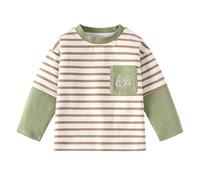 Tee Shirt Garcon 16 Ans,T-Shirt à Manches Longues pour Tout-Petits GarçOns Et Filles Imprimé Dessin Animé à Rayures Automne