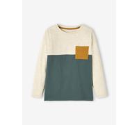 Tee-shirt garçon colorblock vert 2A