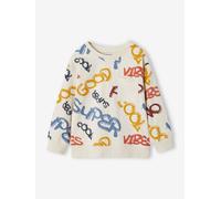 VERTBAUDET Tee-Shirt garçon Effet Sweat imprimé écru 2A