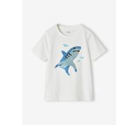 VERTBAUDET Tee-Shirt garçon Motif à Sequins réversibles Blanc 10A