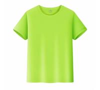 Tee Shirt Garçons Filles Classique Couleur Unie Coton T-Shirts Gamins Manche Courte Col Ras du Cou Tops Âge 2-14 Ans